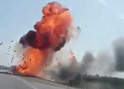 Мощный взрыв "ГАЗели" под Белореченском попал на видео