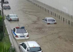 Из-за сильных дождей в Сочи затопило частный сектор