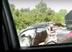 В сети появилось видео с места аварии, в которой погиб тренер Виктор Лавров