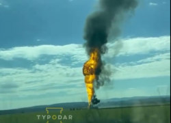 На Кубани загорелась газовая скважина