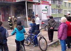  В Краснодаре загорелся магазин «Магнит»