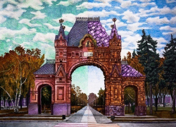 Автор портретов Путина и Пушкина «сконструировал» Царскую арку Краснодара