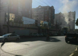 Пожар случился в супермаркете на одной из главных улиц Краснодара