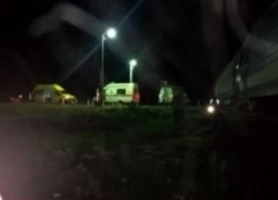 В Кореновске на ж/д переезде столкнулись поезд и легковой автомобиль