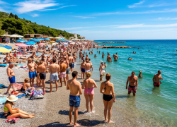 Олень, кукуруза и «банан»: нейросеть изобразила туристов на пляжах Краснодарского края