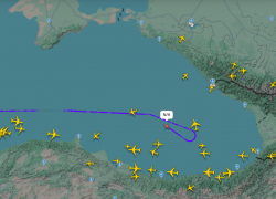 Иностранный самолёт «Артемида» засекли над морем недалеко от Сочи