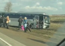 В аварии с пассажирском автобусом в Краснодарском крае пострадавших нет