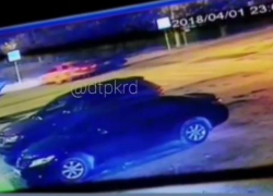 ДТП со сбежавшим таксистом попало на камеру в Краснодаре