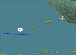 Загадочное воздушное судно пролетело над Чёрным морем недалеко от Кубани