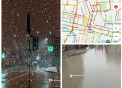 Снег, затопленные улицы и коллапс на дорогах: что натворила погода в Краснодаре в разгар весны  