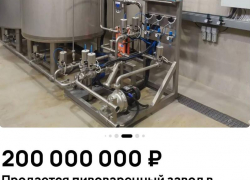 Завод по производству пива продают за 200 млн рублей в Краснодарском крае
