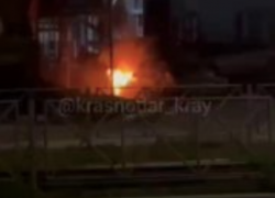 Ночью в Краснодаре вспыхнула машина