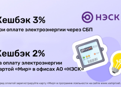 Более 17 миллионов рублей кешбэка получили клиенты АО «НЭСК»