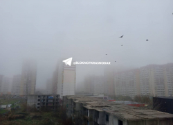 В Краснодаре небо закрылось плотным туманом 