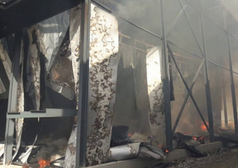 В Яблоновском сгорел крупный склад