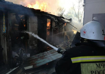 Очередной пожар в Сочи попал на видео