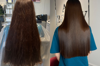 Выпрямление и восстановление волос от мастера Кирсановой Анны
