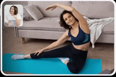 Тренировки с фитнес тренером по видеосвязи