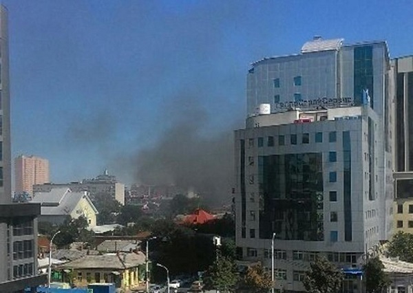 В центре Краснодара потушили пожар