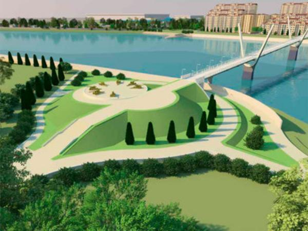 В Краснодаре показали каким будет пешеходный мост через Кубань в Адыгею