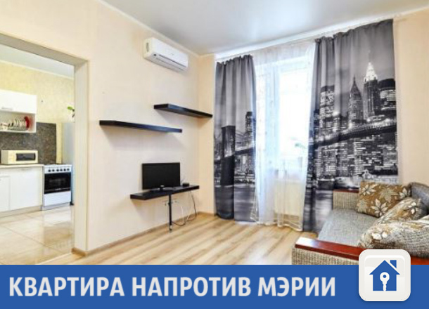 Светлая квартира напротив мэрии продается в Краснодаре