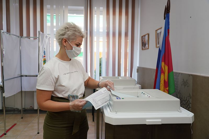 Больше половины жителей Кубани приняли участие в голосование