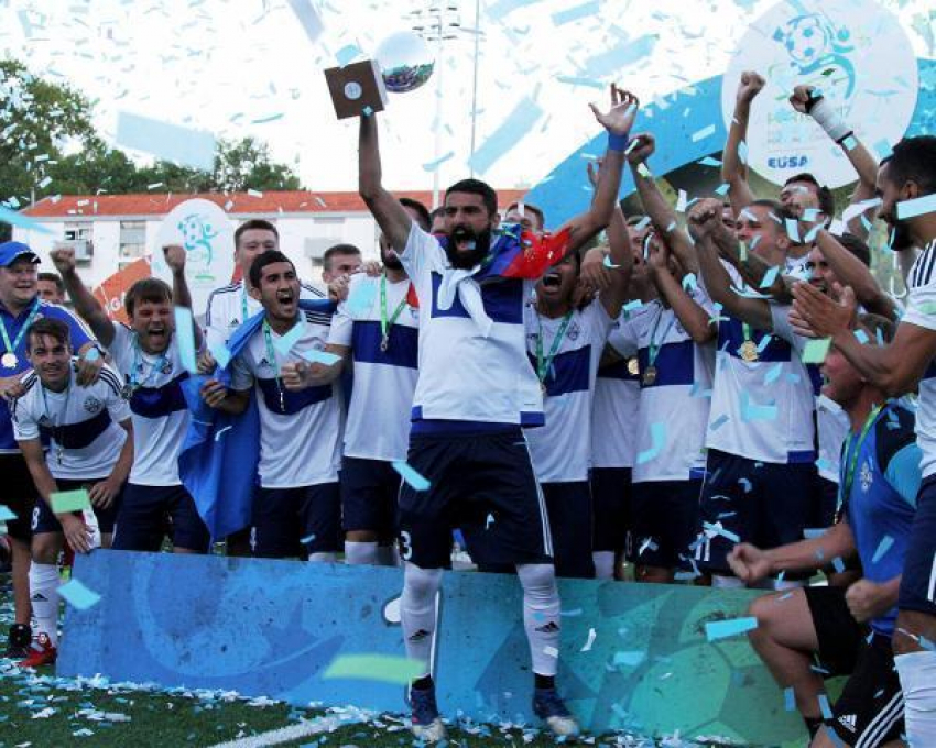 Чемпионами Европы по футболу стала университетская команда кубанского госуниверситета