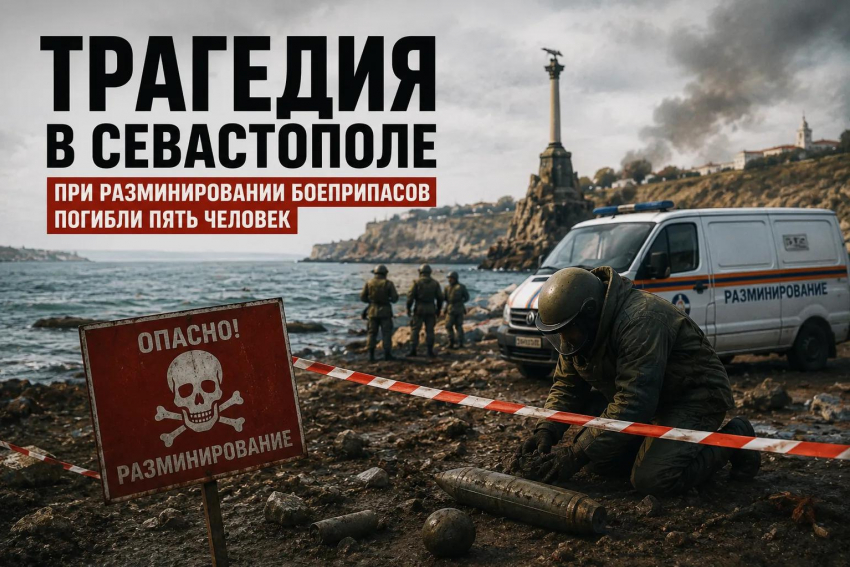 Четверо пиротехников МЧС и охранник погибли при разминировании боеприпасов ВСУ в Севастополе 