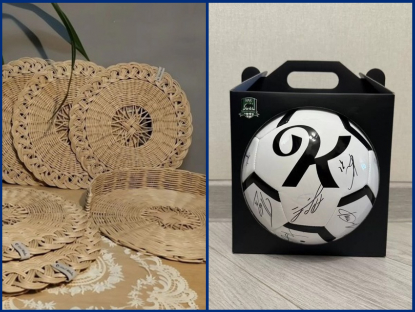 Мячи с автографами и плетеные подносы: какие необычные сувениры встречаются на Кубани