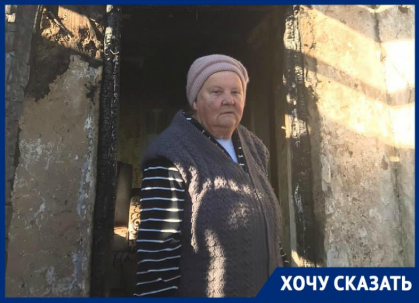 70-летняя жительница Кубани осталась без крыши над головой из-за ночного пожара