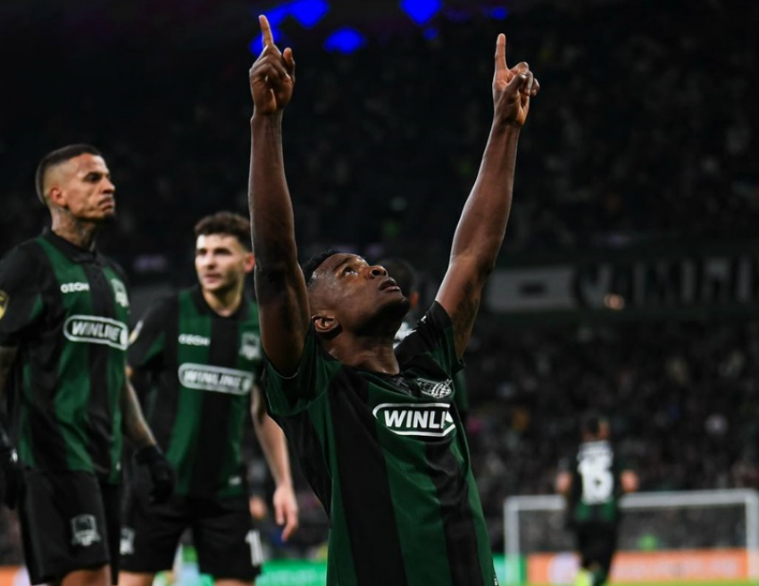 Форвард Джон Кордоба покорил рубеж «Краснодара» в 100 результативных действий