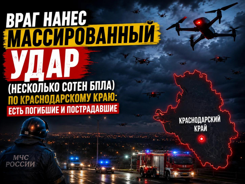 Кубань не спала под ударами сотен беспилотников: погиб ребенок и мужчина 