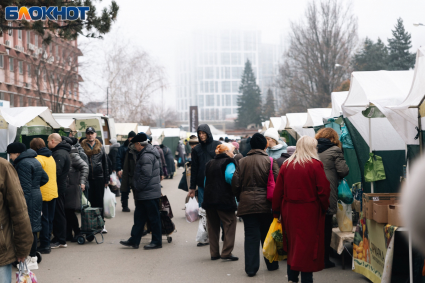 Ярмарки выходного дня отменили в Краснодаре из-за снегопада