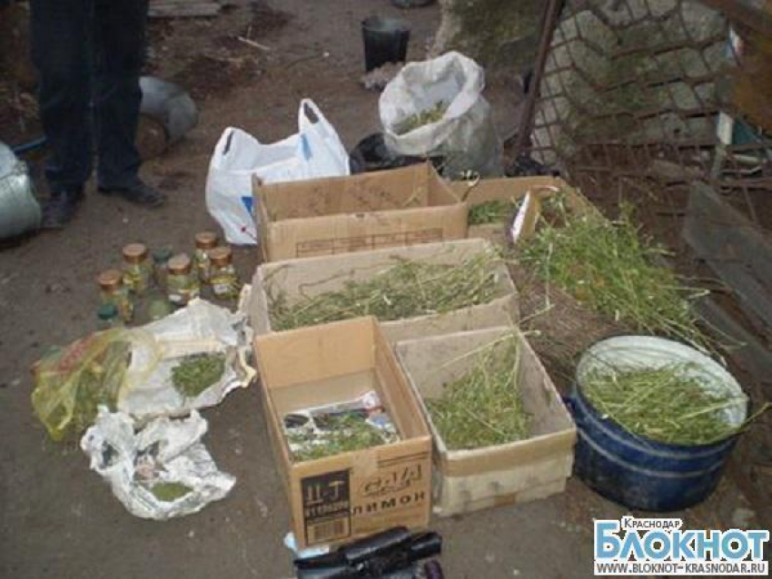 В Краснодарском крае мужчина хранил крупную партию марихуаны 