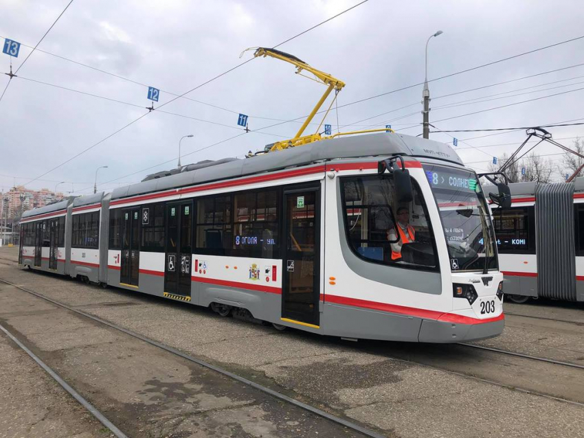 Последний трамвай из партии 2020 года прибыл в Краснодар 