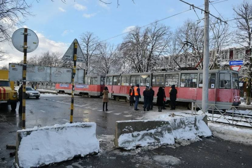 Началось строительство трамвайной ветки по улице Московской в Краснодаре 