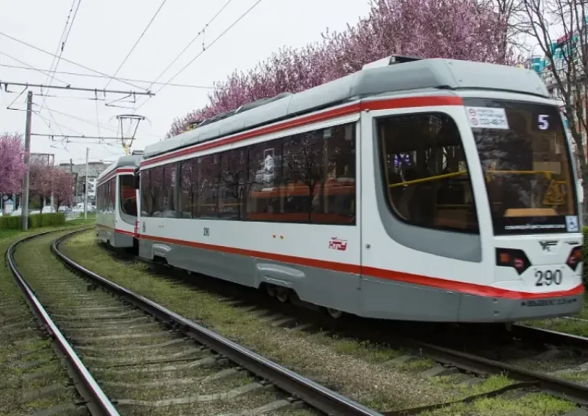 Трамвай № 5 в Краснодаре вновь ездит по стандартному пути