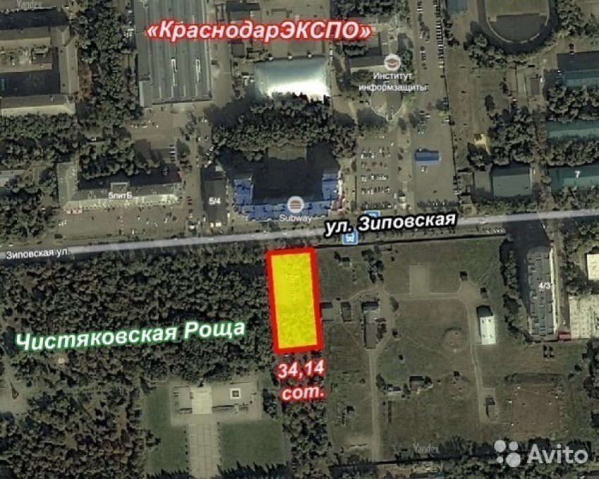 Возле Чистяковской рощи в Краснодаре не будут возводить гостиницу
