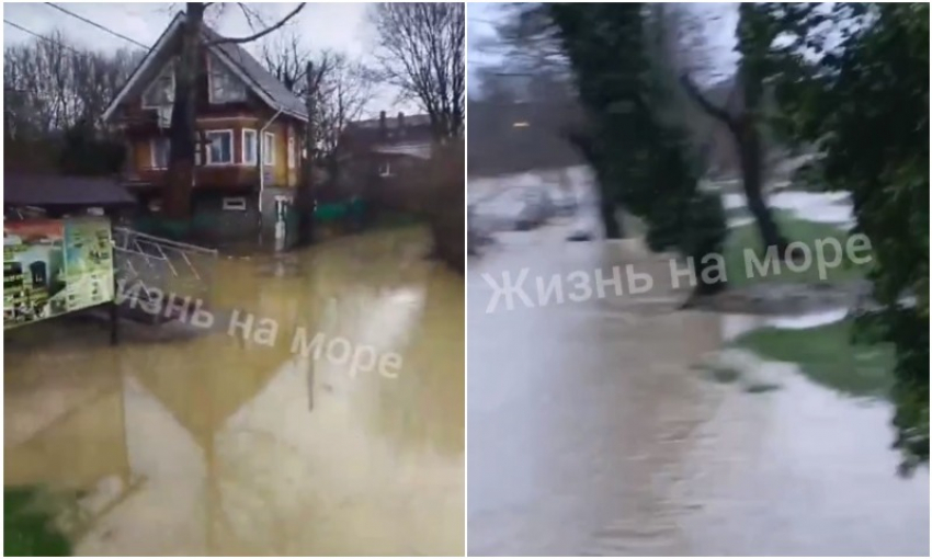 Потоп начался в Архипо-Осиповке из-за дождей 