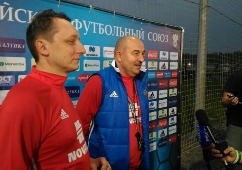 Сборная России по футболу провела первую тренировку в Краснодаре