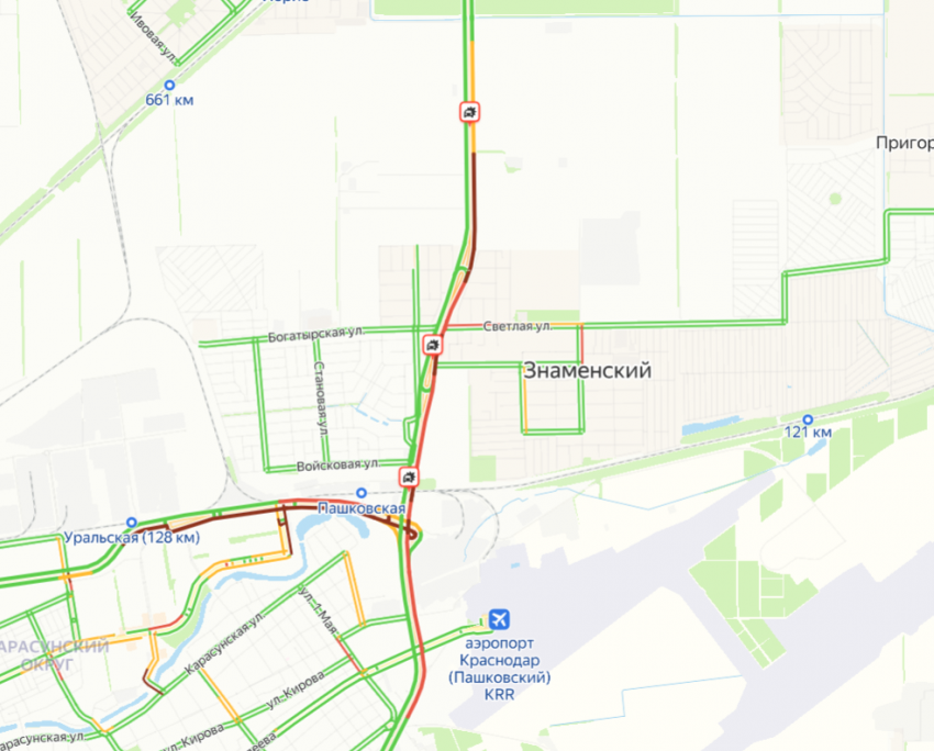Восточный обход Краснодара сковала 7-километровая пробка 