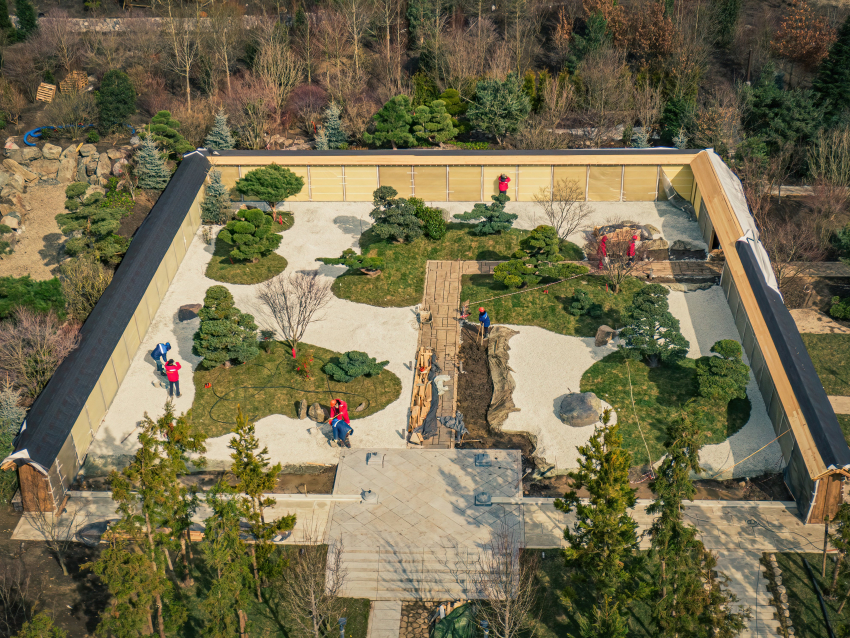 Стройка таинственного Японского сада в парке «Краснодар» продолжается