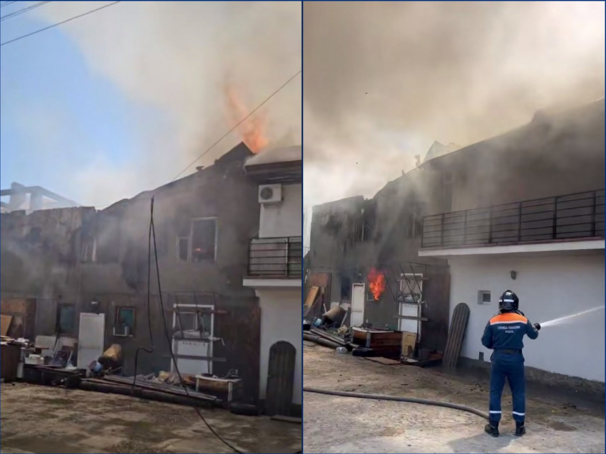 У матери популярного блогера Юрия Озаровского горит дом в Анапе