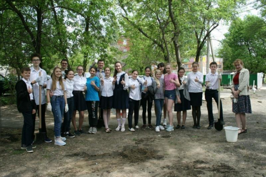 Школьники присоединились к челленджу «Краснодар -10 тысяч деревьев»