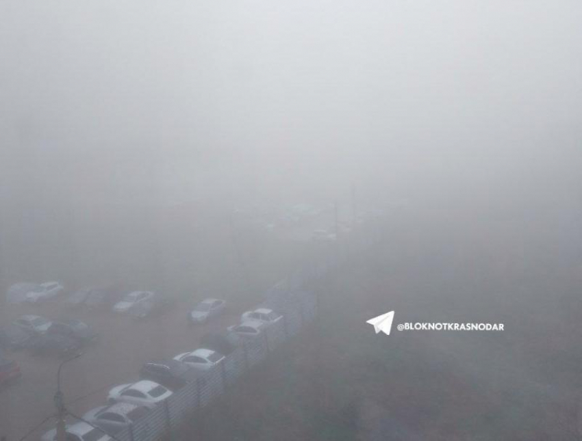 Краснодарский край «растворился» в густом тумане