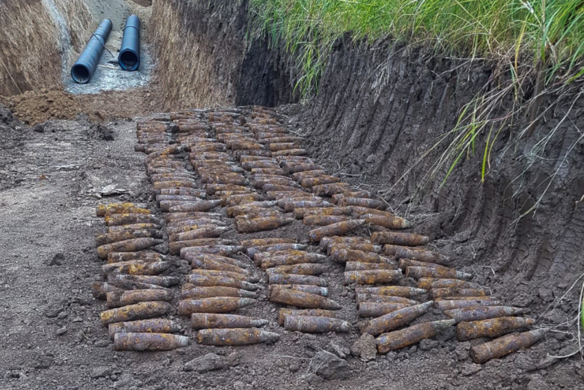 В Краснодаре обнаружили 230 артиллерийских снарядов