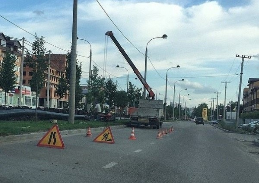 В Краснодаре открыли для проезда транспорта улицу Московскую