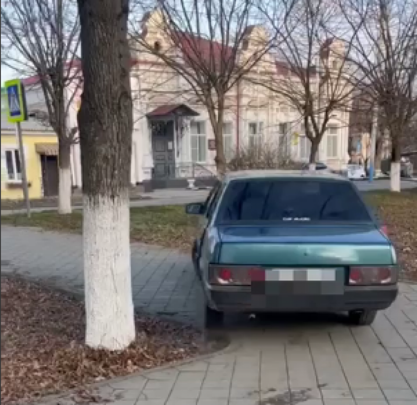 В Краснодарском крае пьяный водитель устроил заезд по пешеходной аллее