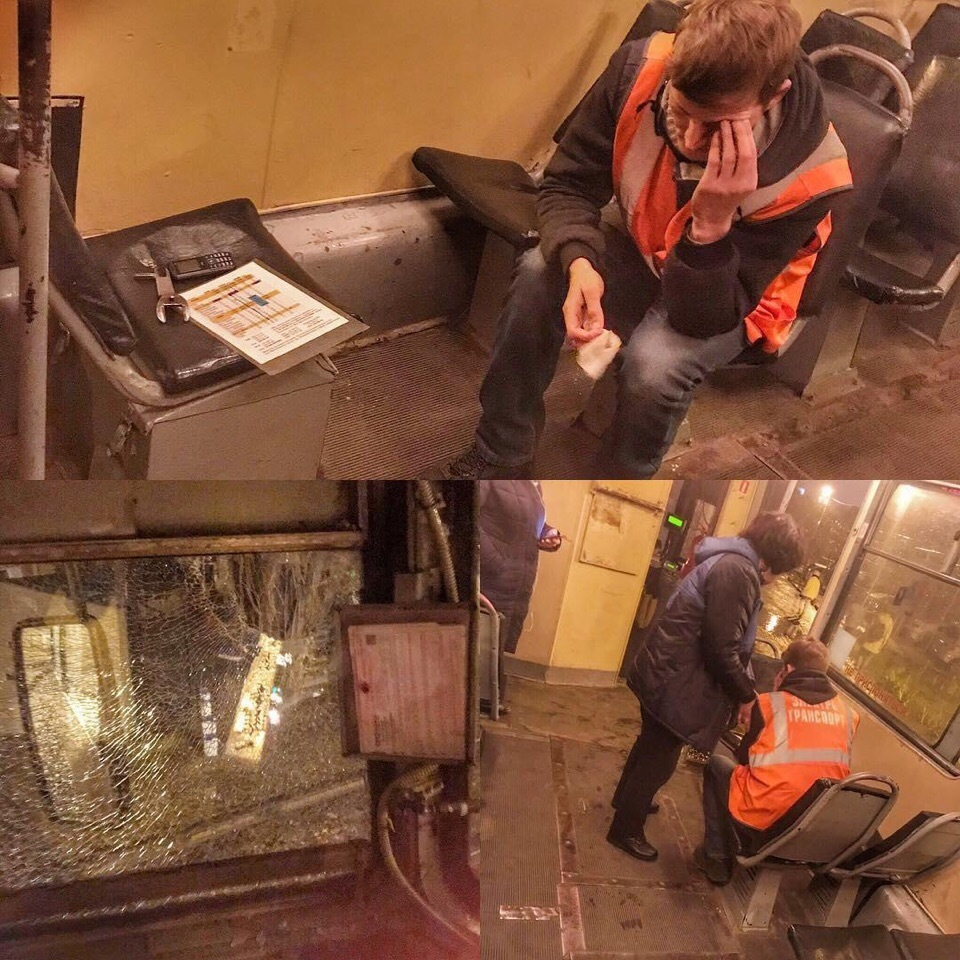 В Краснодаре неизвестный кинул камень в трамвай и ослепил водителя
